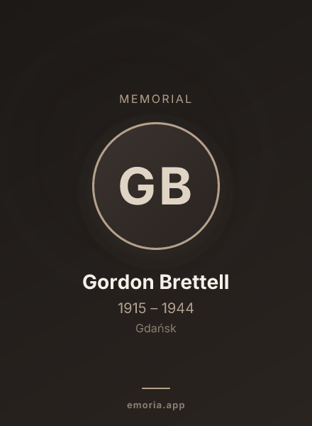 Memorial portrait of Gordon Brettell