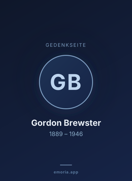 Gedenkportrait von Gordon Brewster