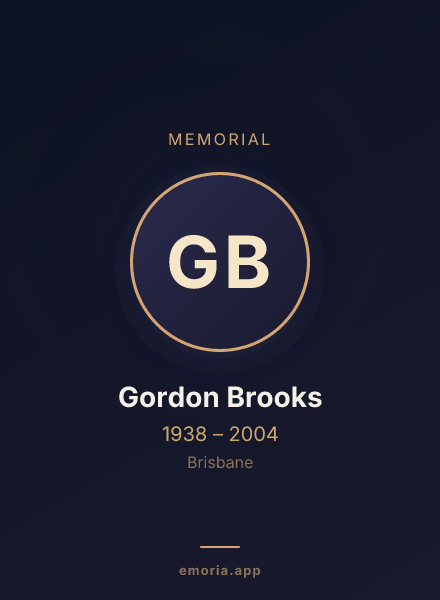 Memorial portrait of Gordon Brooks