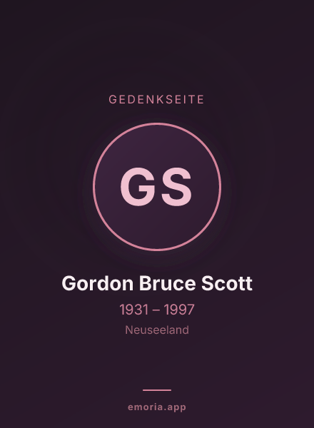 Gedenkportrait von Gordon Bruce Scott