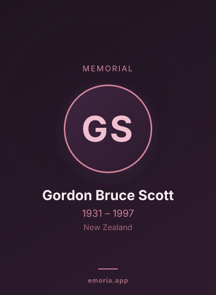 Memorial portrait of Gordon Bruce Scott