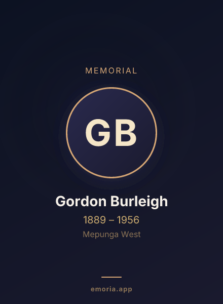 Memorial portrait of Gordon Burleigh