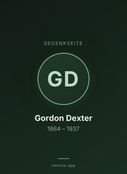 Gedenkportrait von Gordon Dexter