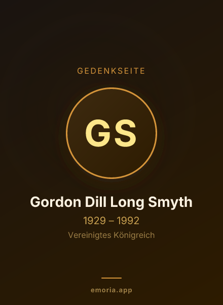 Gedenkportrait von Gordon Dill Long Smyth