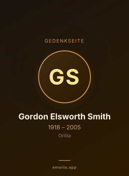 Gedenkportrait von Gordon Elsworth Smith