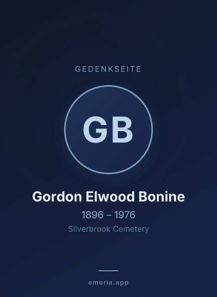 Gedenkportrait von Gordon Elwood Bonine