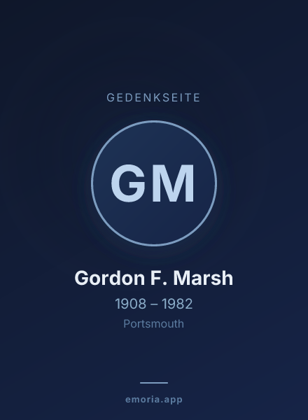 Gedenkportrait von Gordon F. Marsh