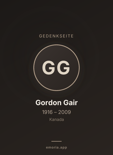 Gedenkportrait von Gordon Gair