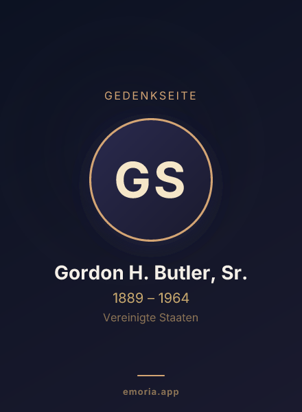 Gedenkportrait von Gordon H. Butler, Sr.