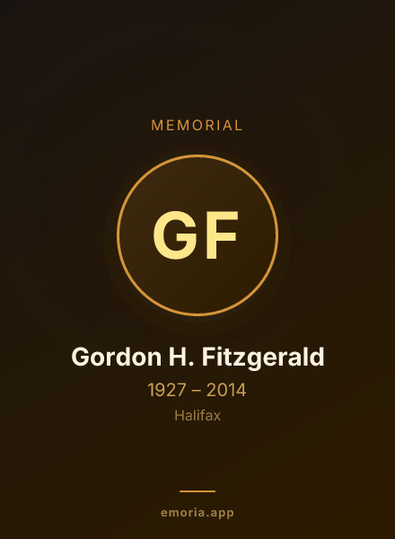 Memorial portrait of Gordon H. Fitzgerald