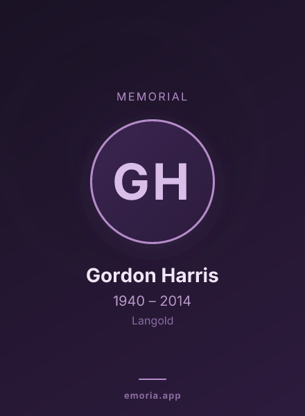 Memorial portrait of Gordon Harris