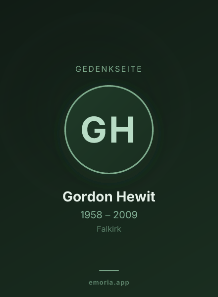 Gedenkportrait von Gordon Hewit