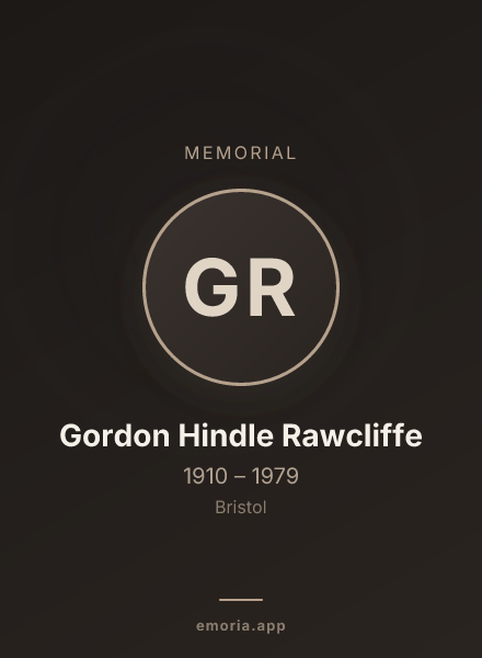 Memorial portrait of Gordon Hindle Rawcliffe
