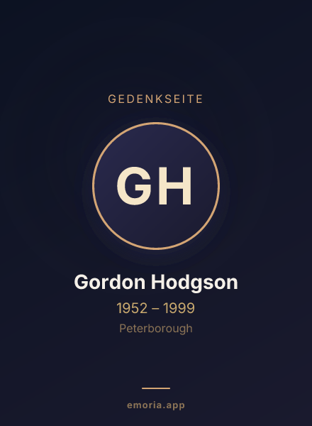 Gedenkportrait von Gordon Hodgson