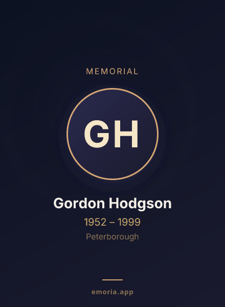 Memorial portrait of Gordon Hodgson