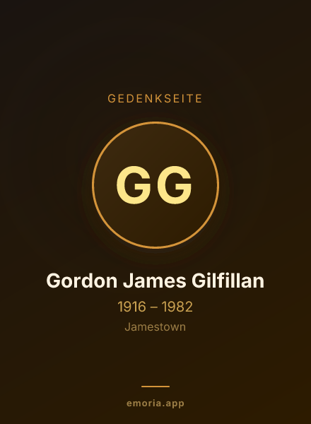Gedenkportrait von Gordon James Gilfillan