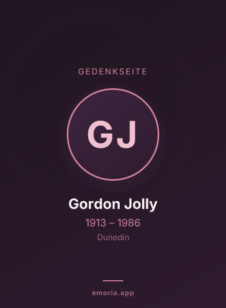 Gedenkportrait von Gordon Jolly