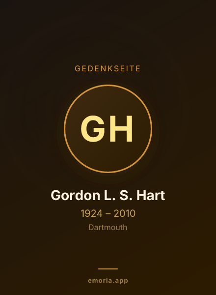 Gedenkportrait von Gordon L. S. Hart