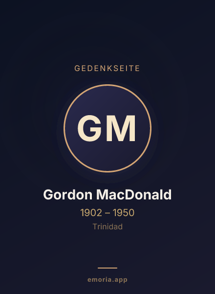 Gedenkportrait von Gordon MacDonald