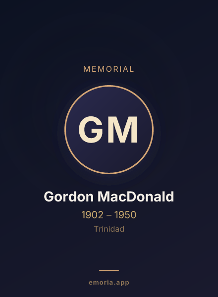 Memorial portrait of Gordon MacDonald