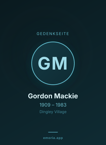 Gedenkportrait von Gordon Mackie