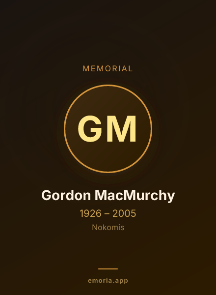 Memorial portrait of Gordon MacMurchy