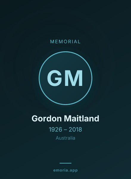 Memorial portrait of Gordon Maitland