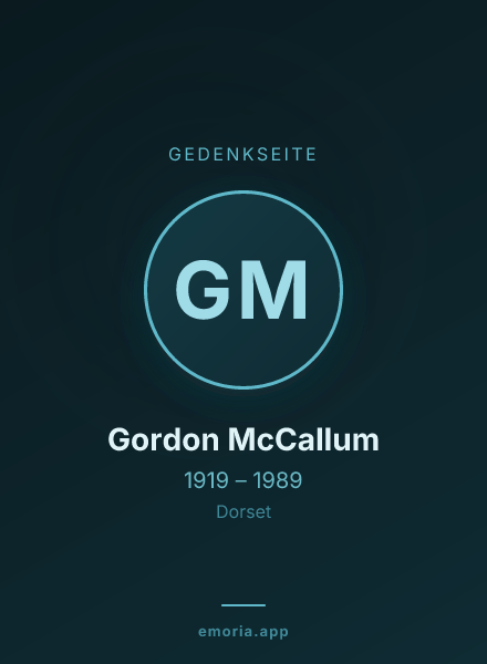 Gedenkportrait von Gordon McCallum