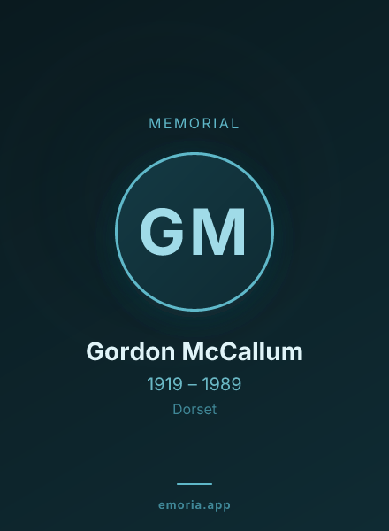 Memorial portrait of Gordon McCallum