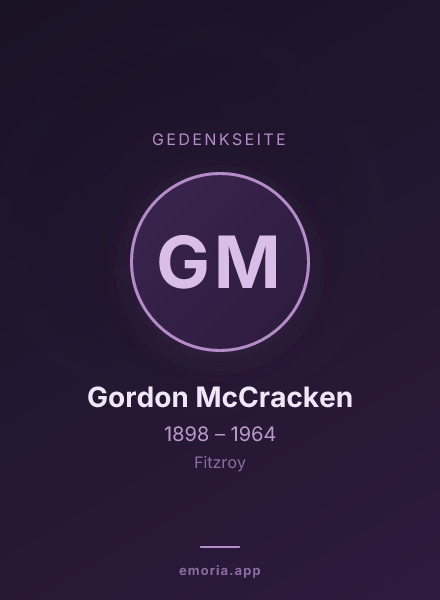 Gedenkportrait von Gordon McCracken