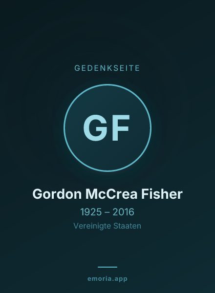 Gedenkportrait von Gordon McCrea Fisher
