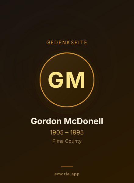 Gedenkportrait von Gordon McDonell