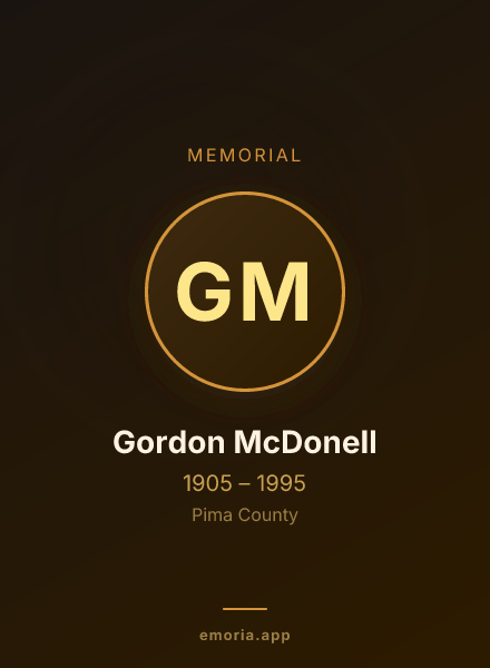 Memorial portrait of Gordon McDonell