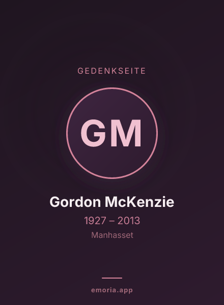 Gedenkportrait von Gordon McKenzie