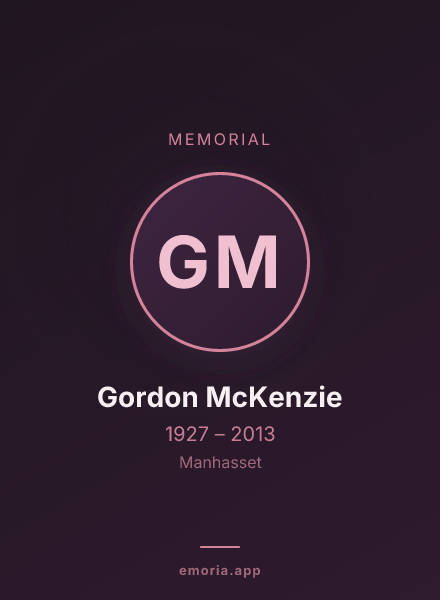 Memorial portrait of Gordon McKenzie