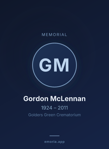 Memorial portrait of Gordon McLennan