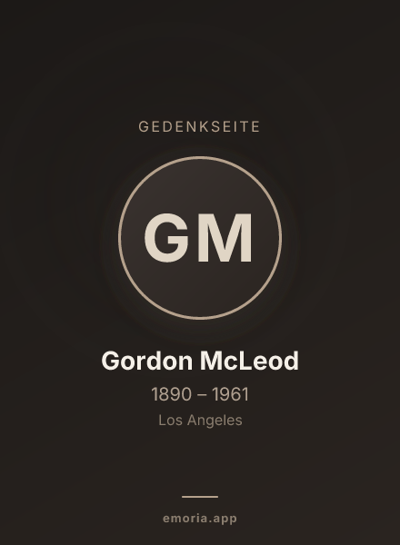 Gedenkportrait von Gordon McLeod