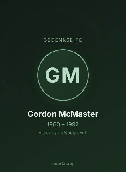 Gedenkportrait von Gordon McMaster