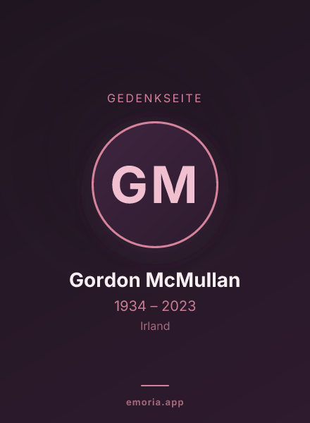 Gedenkportrait von Gordon McMullan