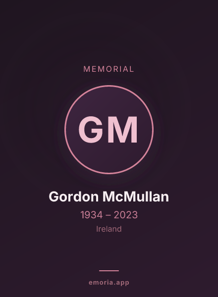 Memorial portrait of Gordon McMullan