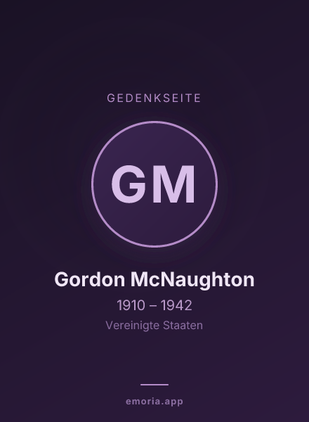 Gedenkportrait von Gordon McNaughton