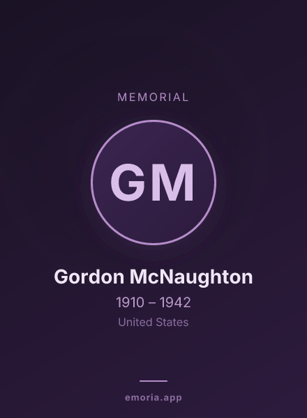 Memorial portrait of Gordon McNaughton