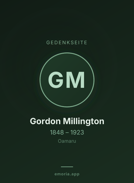 Gedenkportrait von Gordon Millington