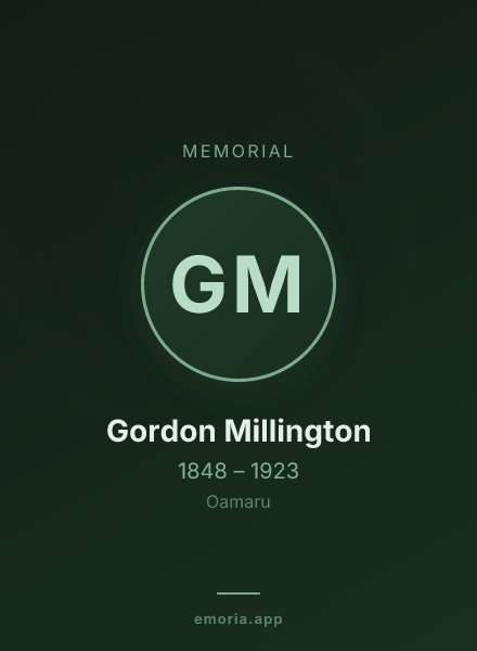 Memorial portrait of Gordon Millington