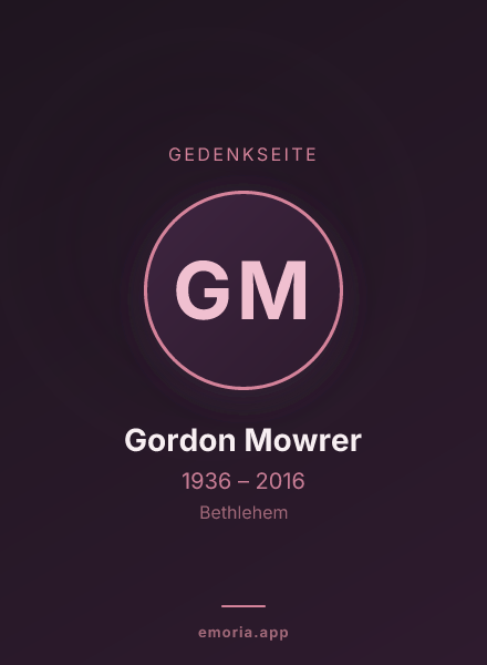 Gedenkportrait von Gordon Mowrer