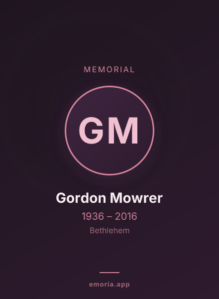 Memorial portrait of Gordon Mowrer