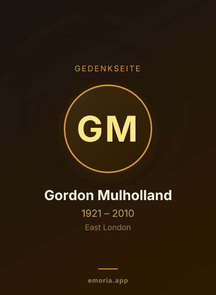 Gedenkportrait von Gordon Mulholland