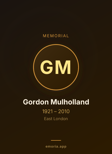 Memorial portrait of Gordon Mulholland