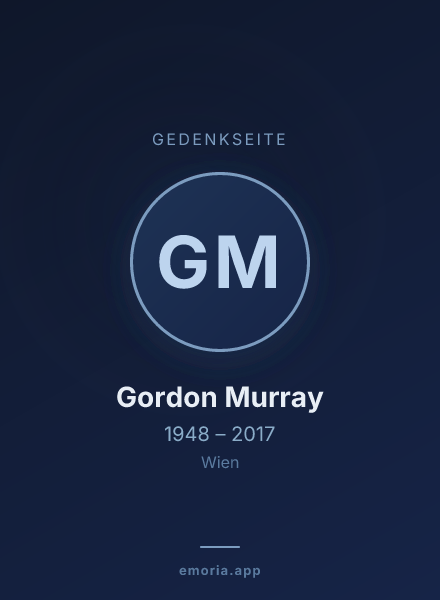 Gedenkportrait von Gordon Murray