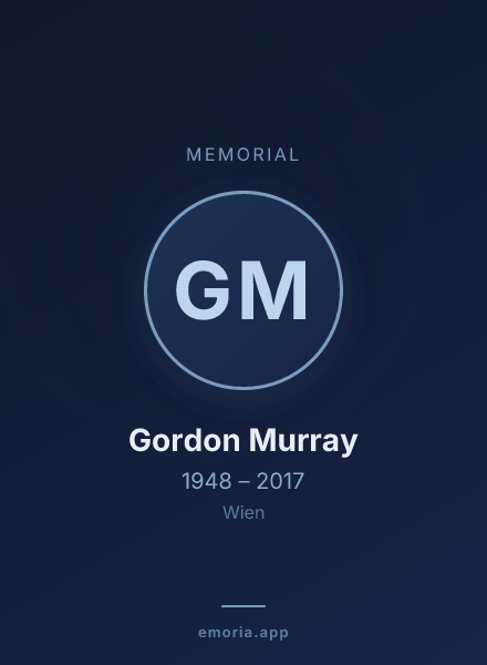 Memorial portrait of Gordon Murray